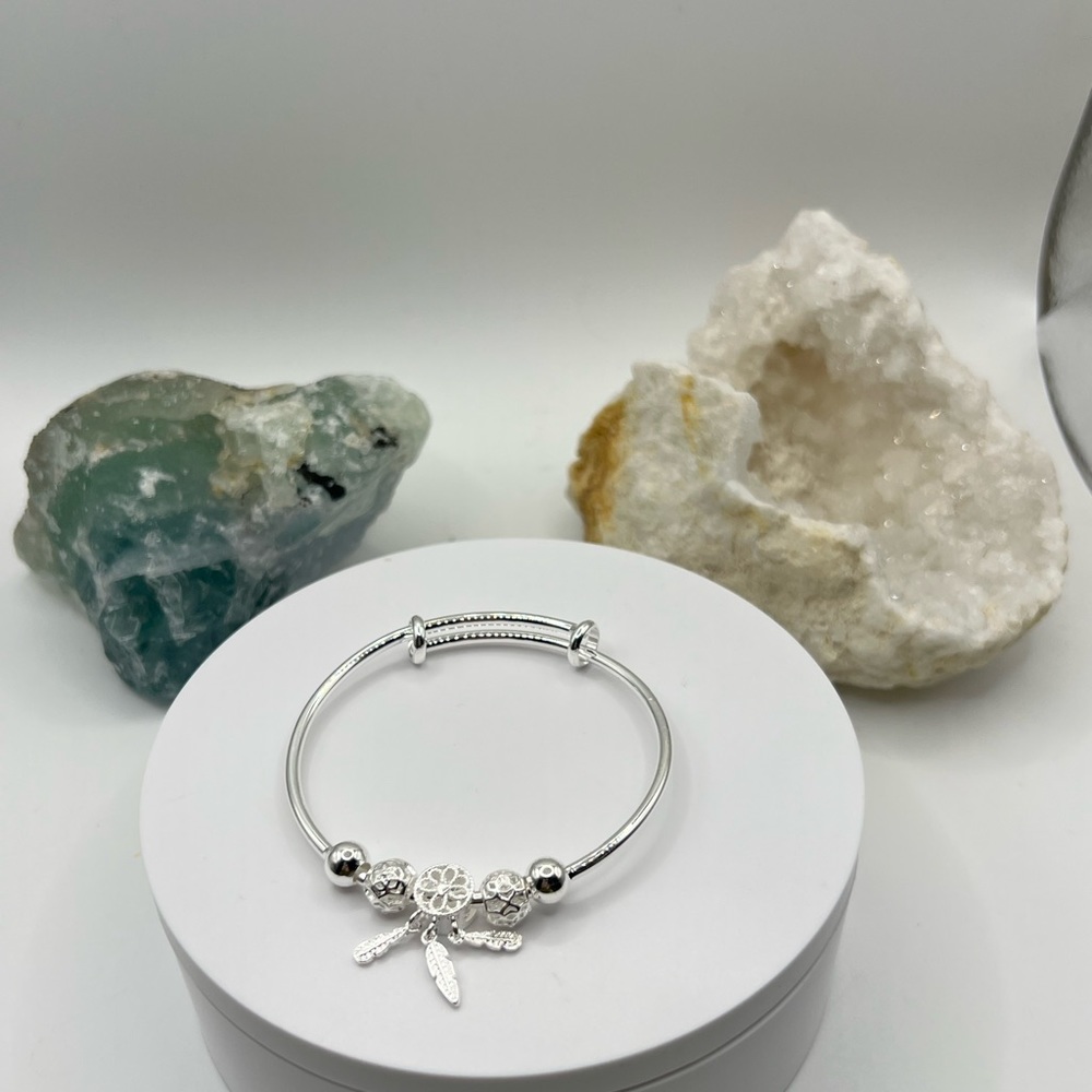 Sterling Silver Adjustable‎ Bangle NEW